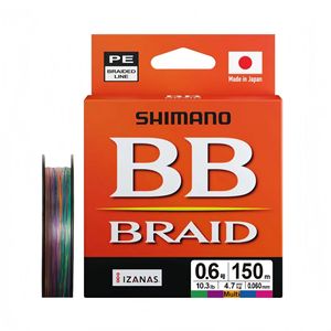 สายเบ็ดถัก Shimano Bb Braid 0.6 150m สีเขียว Mantis สำหรับตกปลาแบบลูร์และตกปลาจากเรือ - Product Image 2