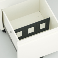 Archivador Moderno de Acero con 3 Cajones, Móvil y con Cerradura, para Debajo del Escritorio, Almacenamiento de Tamaño Carta/Legal/A4