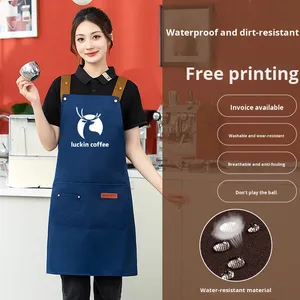Tùy chỉnh in vải BIB Tạp dề không thấm nước và oilproof nhà bếp quảng cáo Quà Tặng bảo hộ lao động chống bụi bẩn cho đám cưới - Product Image 4