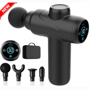 Mini pistola de masaje con 4 cabezales de masaje Masajeador de pistola muscular de tejido profundo - Product Image 4