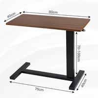 Table d'appoint élévatrice Chambre à coucher Bonne capacité de charge Table d'appoint en bois métallique Table réglable pour ordinateur portable peu encombrante
