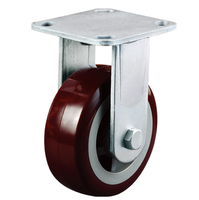 Roue pivotante en PU industrielle robuste de 5 pouces avec frein Capacité de 250 à 400kg