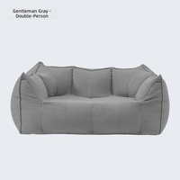 Fauteuil moderne en bouclette, pouf individuel, canapé de sol compressé sous vide pour salon et chambre
