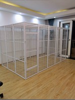Cage et volière modulaires rectangulaires robustes à tissage dense pour perroquets et oiseaux – Abri extérieur pour animaux de compagnie