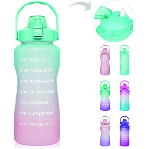 Botella de agua de plástico de medio galón para gimnasio <span class=keywords><strong>deportivo</strong></span>, capacidad de 2L, capacidad de 2000ml, capacidad de 64oz, con indicador de tiempo - Product Image 2