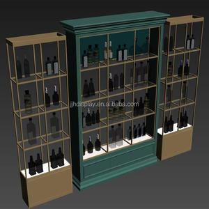 Jjh Nhà Máy Tùy Chỉnh Bia Chai Rượu Vang Tủ Hai Mặt Siêu Thị Hiển Thị Bán Lẻ Giá Rượu Cửa Hàng Chai Kệ - Product Image 2