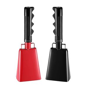9 Inch Hand Cranked Cowbell Loud Sound Square Cowbell With Long Handle For Sports Events Cheering - Product Image 2