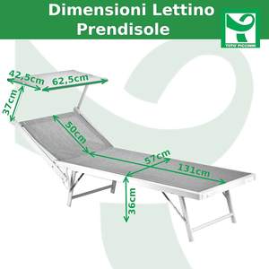Tumbona plegable para exteriores, tumbona de <span class=keywords><strong>playa</strong></span> con respaldo ajustable y toldo - Product Image 5