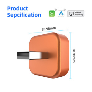 Adaptador Inalámbrico Q1A CarPlay Box 4 en 1 para Duplicación de Pantalla, Compatible con Android Auto y Apple CarPlay, Interfaz USB, 30x80x80mm - Product Image 2