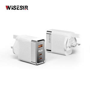 <span class=keywords><strong>Chargeur</strong></span> rapide 65W 3 ports pour ordinateur portable, <span class=keywords><strong>téléphone</strong></span>, tablette, commutateur, station de charge de bureau GaN, prise pliable, design compact - Product Image 1