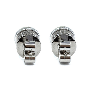 Boucles d'oreilles clous tendance en or blanc 18 carats avec diamants naturels VS SI en forme de fleur, idéales pour fiançailles, mariage et anniversaire - Product Image 4