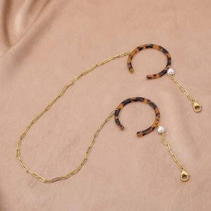 Mling — lunettes de soleil antidérapantes 18k pour femme, lanière de cou avec chaîne en acier inoxydable et acrylique, verres de lecture, nouvelle collection <span class=keywords><strong>2021</strong></span> - Product Image 3