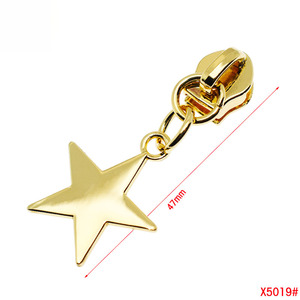 Bán Buôn Kim Loại 5 # DIY Dây Kéo Phụ Kiện Phần Cứng Hành Lý Áo Khoác Nylon Sao Zip Kéo Có Thể Thay Thế Hợp Kim Dây Kéo Thanh Trượt Puller - Product Image 3