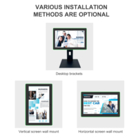 ELC Écran tactile LCD 15,6 pouces pour tablette murale de bureau, Android 11, affichage numérique commercial animé pour métro et intérieur