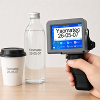 Imprimante à jet d'encre miniature YAOMATEC 12,7 mm pour l'impression de logo, de date, de code QR et de code-barres sur surfaces courbes et irrégulières