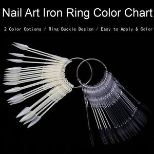 <span class=keywords><strong>Nuancier</strong></span> de vernis à ongles en forme d'éventail détachable de <span class=keywords><strong>24</strong></span> couleurs avec anneau en fer, pour l'affichage et la pratique du nail art, conseils pour la manucure DIY - Product Image 3