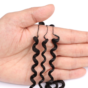 Mèches de cheveux humains vierges à double tirage, ondulation Water Wave, pour crochet, en vrac, pointes pleines - Product Image 2