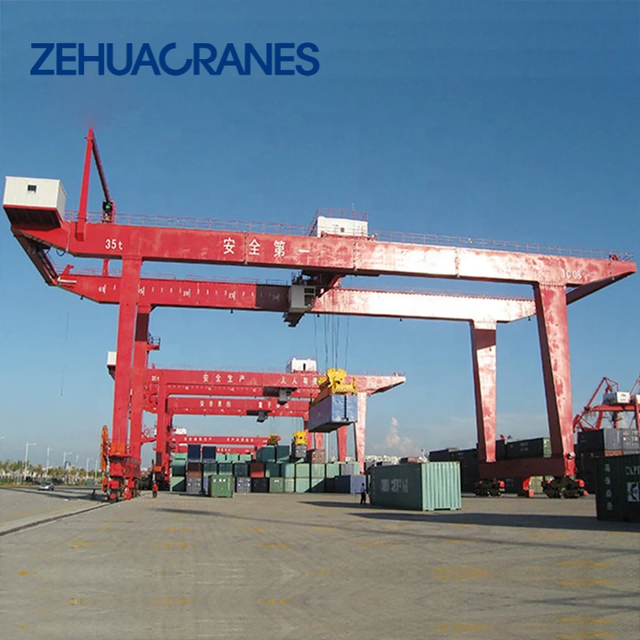 Container Rail Mounted Gantry Crane RMG for Automated Freight Yard and Port Container Handling Systems