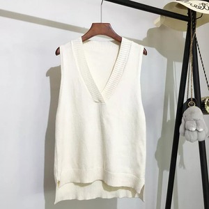 <span class=keywords><strong>Col</strong></span> en <span class=keywords><strong>v</strong></span> tricoté gilet femmes <span class=keywords><strong>pull</strong></span> automne et hiver nouveau coréen lâche sauvage <span class=keywords><strong>pull</strong></span> gilet <span class=keywords><strong>sans</strong></span> manches <span class=keywords><strong>pull</strong></span> - Product Image 5