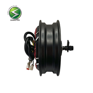 QSMOTOR 12인치 V4 5000W 45H 48-96V 브러시리스 <span class=keywords><strong>DC</strong></span> 디스크 브레이크 모터, 전기 오토바이용 - Product Image 6