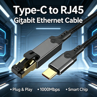 Groothandel OEM USB-C Ethernetkabel 1000 Mbps USB Type-C naar RJ45 Ethernetkabel voor tablet, laptop, desktop Gigabit netwerkkabel