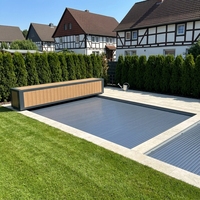 2026 Blaue Polycarbonat-Solarabdeckung für Pools <8,5m Breite Anpassbare Farbe Sicherheit Sauberkeit