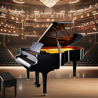 Piano à queue acoustique mécanique, instruments à cordes avec banc de piano