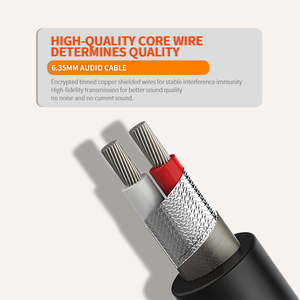 3.5มม. AUX ตัวผู้ถึง6.35มม. <span class=keywords><strong>สาย</strong></span>เคเบิล <span class=keywords><strong>TRS</strong></span> ชุบทองอะแดปเตอร์เสียงสเตอริโอขั้วต่อ<span class=keywords><strong>สัญญาณ</strong></span>ที่สมดุลสำหรับ<span class=keywords><strong>สัญญาณ</strong></span>เสียง - Product Image 2