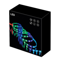 Boîte à lumière LED ondulée de couleur neutre de fabricant, boîte d'emballage de ceinture lumineuse, boîte à lumière décorative de voiture