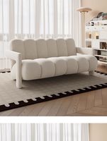 Fauteuil confortable nordique en velours, chaise longue avec éponge haute densité, fauteuil de salon, canapé simple, meuble de salon
