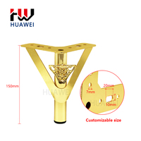 HUAWEI Möbel zubehör Stuhl Metall Bein Dreieck Golden New Design 15cm hoch Eisen Metall Sofa Bein