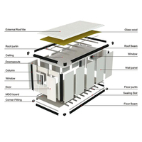 Conteneur pliable en Z de 10 et 20 pieds pour maison préfabriquée, maison mobile, bureau de chantier et entrepôt - Fabricant