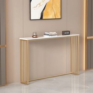 Libreria in Metallo Dorato di Lusso, Design Minimalista Moderno, <span class=keywords><strong>Copritermosifone</strong></span> per Soggiorno, Comodino Lungo con Contenitore, <span class=keywords><strong>Consolle</strong></span> da Ingresso - Product Image 4