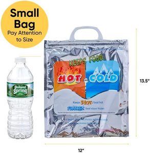 Hot and Cold Insulated Bags for Food Delivery Grocery Shopping Bags Food Storage for Hot and Cold Food for Travel Cooler Bag - Product Image 3