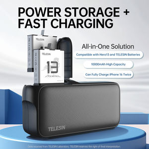 Telesin 10000mAh <span class=keywords><strong>Power</strong></span> <span class=keywords><strong>Bank</strong></span> pour <span class=keywords><strong>Go</strong></span> <span class=keywords><strong>Pro</strong></span> Hero 13 Camera Battery/Smartphone Charger box - Product Image 4