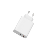 Pengisi daya dinding cepat EU 45W USB-A + C indikator adaptor daya untuk aksesori ponsel iPhone ETL FCC RoHS bersertifikat OEM ODM pabrik