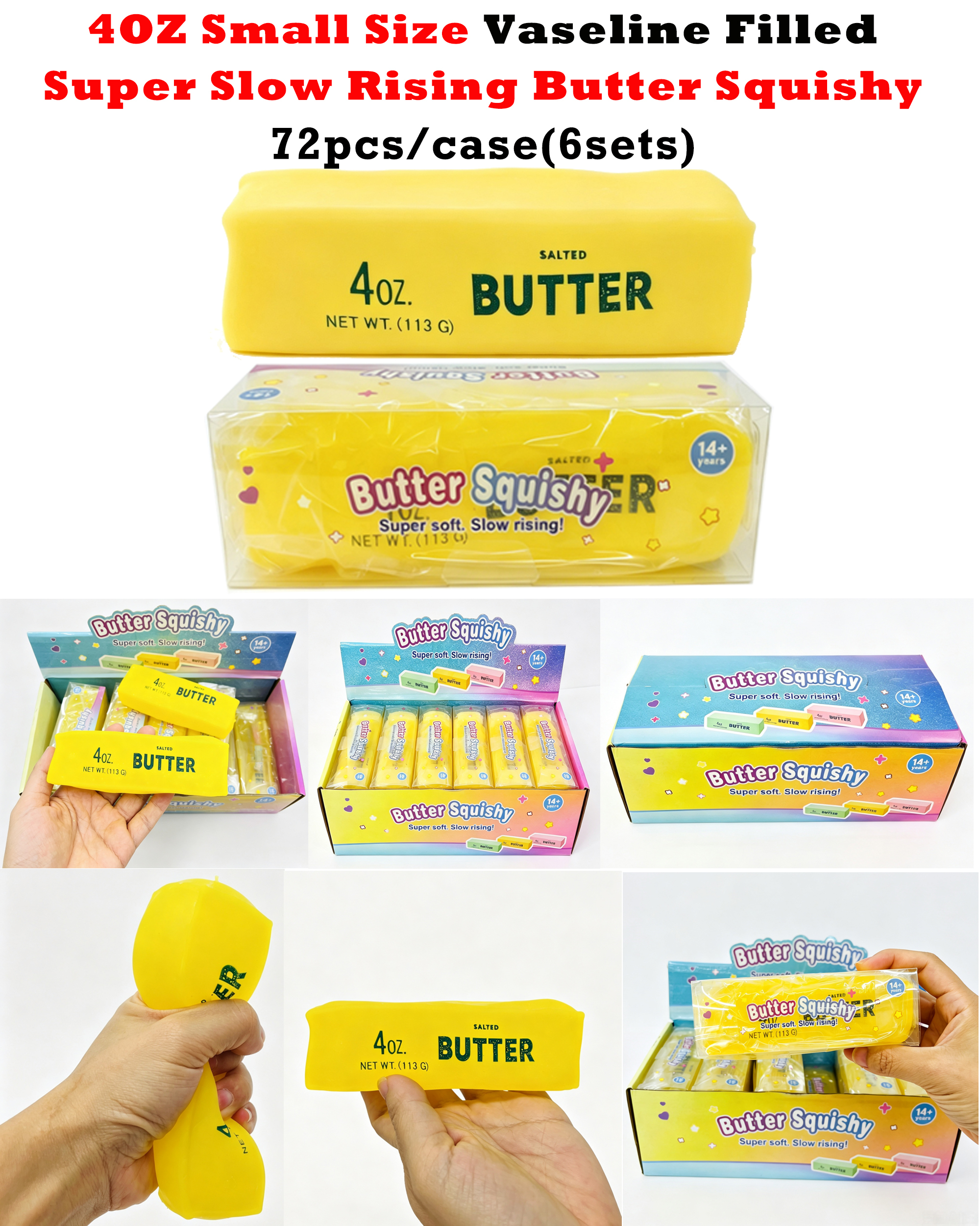 Yellow 4oz butter -72pcs-  YPTOY044