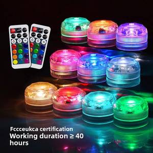 Hot-Selling Cross-Border LED Plongée Bougie Lumière 40 Heures Coloré Fish Tank <span class=keywords><strong>Piscine</strong></span> Lumières Étanche IP68 Atmosphère Décorative - Product Image 1