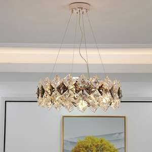 ثريا فاخرة حديثة في الساعة K9 من الكريستال لغرفة المعيشة مصباح رئيسي دائري لغرفة النوم وغرفة الطعام مصباح دائري - Product Image 5