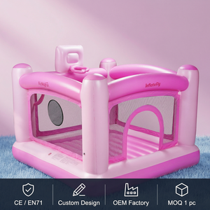 Castillo Inflable de PVC Air My Fun, Castillo Hinchable Rosa, Combo de Juegos Inflables para Uso Doméstico - Product Image 1