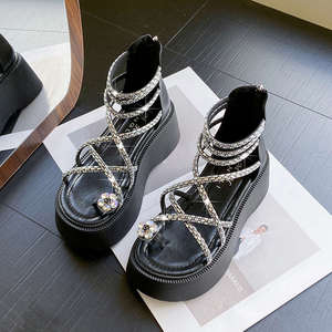 Sandalias de Vestir Retro para Mujer, Estilo Coreano, con Plataforma Pequeña y Gruesa, Súper Populares para el Verano 2025, Modelo 26 - Product Image 6