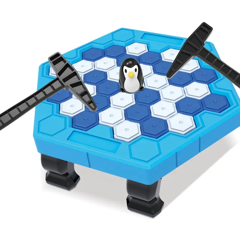 Juego de construcción de bloques de hielo para toda la familia, juego de mesa para guardar el pingüino