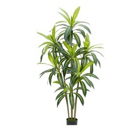 Plante artificielle réaliste en PVC Dracaena à plusieurs troncs pour la décoration intérieure et paysagère - Respectueuse de l'environnement