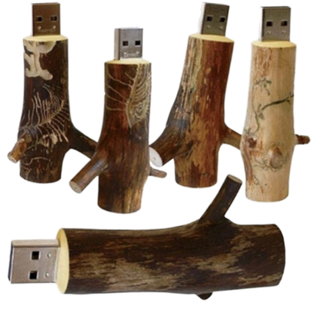 Hot Sale 64GB USB 2.0 Flash Drive STUMP Timber Pile Design Palm Wood Tree Branch Style Stock Product