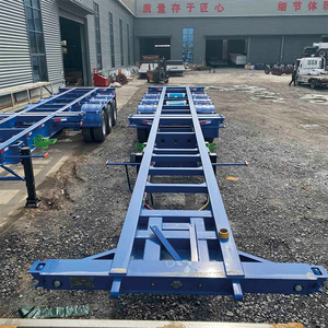Semi-remorque squelette porte-conteneurs 3 essieux 40 pieds, galvanisée à chaud, traitement antirouille, pour transport routier toutes saisons - Product Image 2