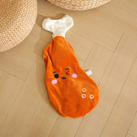 Housse de coussin en peluche promotionnelle en forme de grosse jambe de poulet, en similicuir semi-finie avec fermeture éclair, pour jouet en peluche non rembourré