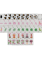 Tuiles de Mahjong Américain en Acrylique Multi-Couches Wild Star, Motifs Léopard, Animaux Sauvages, Floraux, Tigre, Panda, Joker pour Jeu Féminin