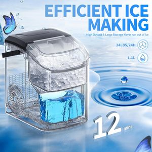 Nugget Countertop Ice Maker với mềm Chewable PELLET Ice, Pebble xách tay Máy làm đá, 34lbs mỗi ngày, tự làm sạch - Product Image 5