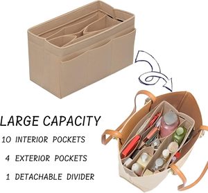 Felt Cosmetic Bags & <b>Cases</b> <b>Makeup</b> Bag Organizer for Luxury HandBag - Product Image 6