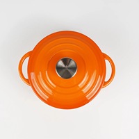Cocotte en fonte émaillée avec couvercle pour la cuisine, ensemble de casseroles et poêles antiadhésives avec poignée